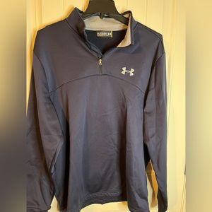 Men Navy Under Armour Pullover, 1/4 Zip